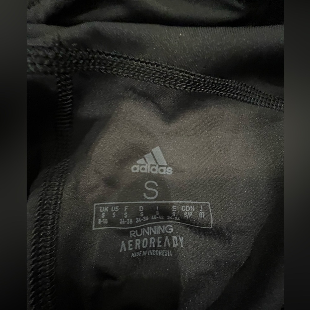 adidas Black Girls' Performance Leggings with Logo - Picture 4 of 4